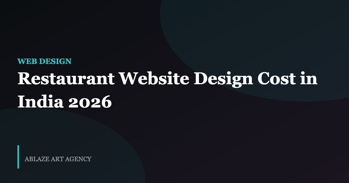 Restaurant Website Design Cost in India 2026