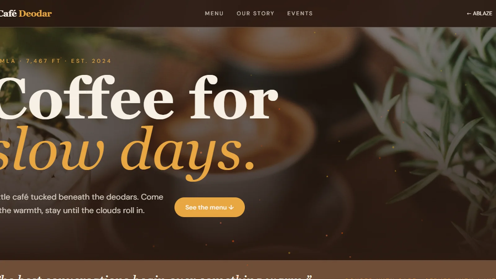 Café Deodar mountain cafe
