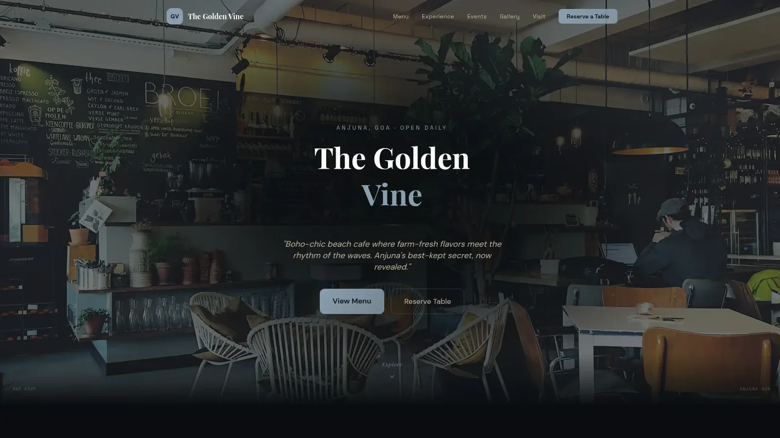 The Golden Vine beach cafe