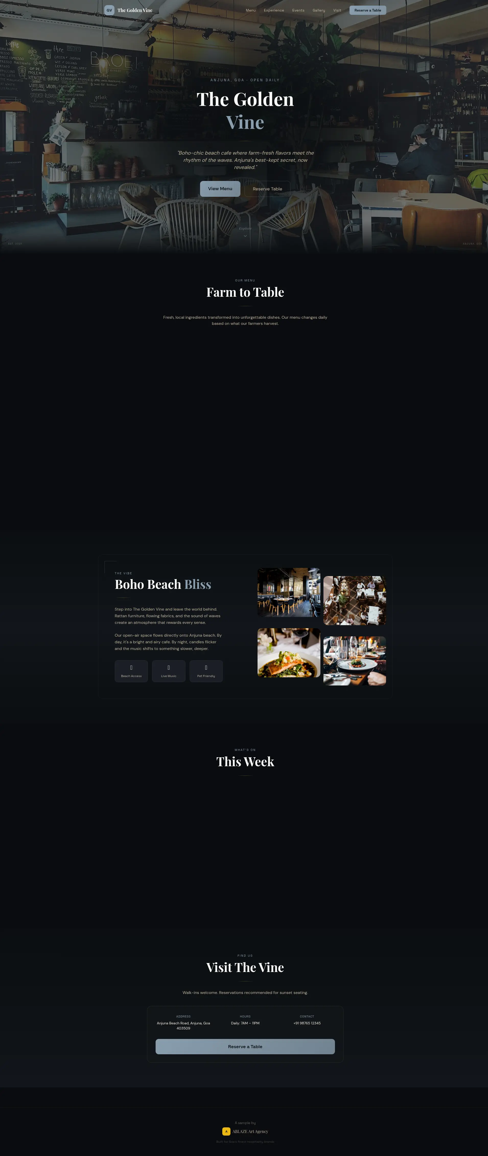 The Golden Vine beach cafe