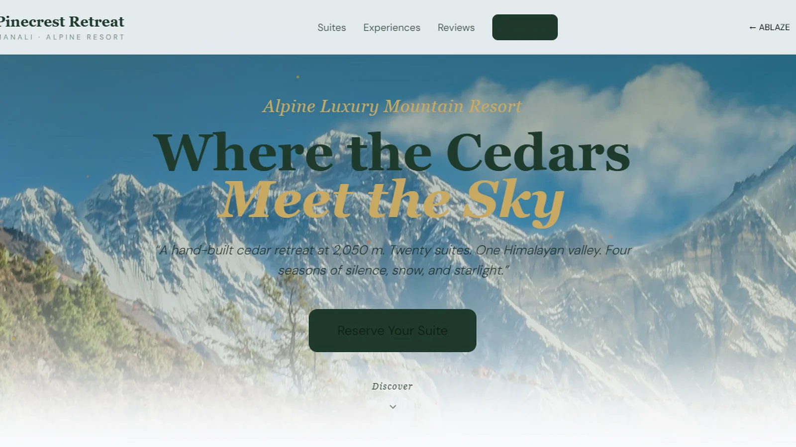 Pinecrest Retreat mountain resort